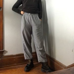 Black White Drawstring Pants